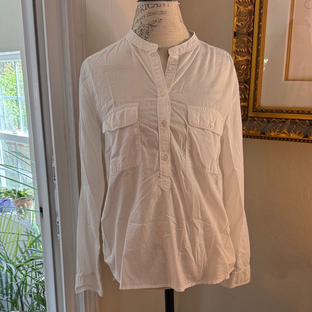 Vintage Gap White Button-Up Blouse